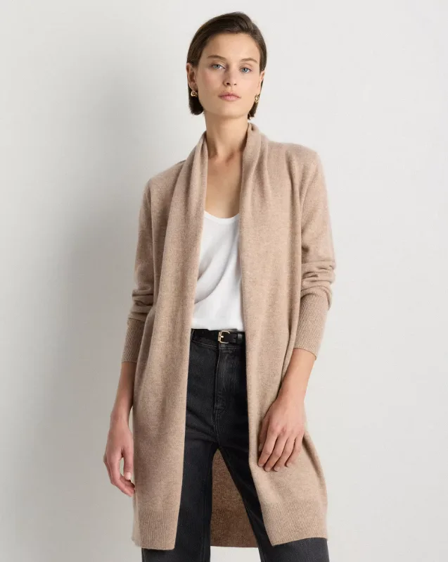 Longline duster cashmere cardigan