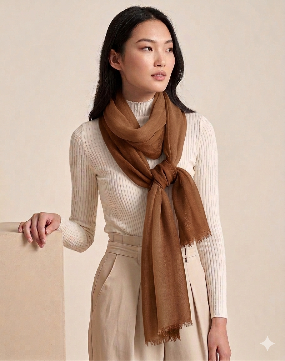 Thin ring cashmere shawl pashmina wrap